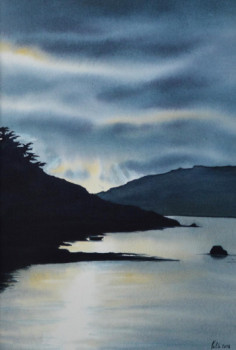Œuvre contemporaine nommée « Îles au couchant », Réalisée par VAL.H