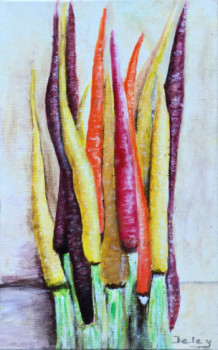 Œuvre contemporaine nommée « Carottes multicolores », Réalisée par PATRICIA DELEY