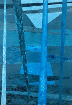 Œuvre contemporaine nommée « Blue reeds », Réalisée par ROMROS