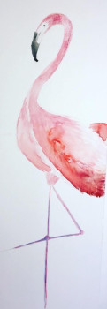 Œuvre contemporaine nommée « pink flamingo  », Réalisée par MELICOLOR