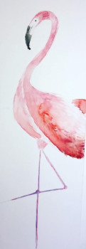 Œuvre contemporaine nommée « pink flamingo », Réalisée par MELICOLOR