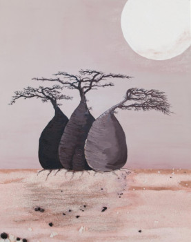Œuvre contemporaine nommée « Baobabs - Trois amis », Réalisée par MILEG