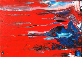 Œuvre contemporaine nommée « Le rouge et le bleu », Réalisée par ARNOLD