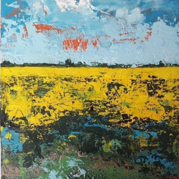 Paysage abstrait dit aux colzas Sur le site d’ARTactif