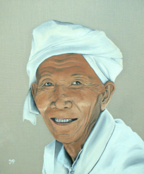 Œuvre contemporaine nommée « Birman en blanc », Réalisée par PEN