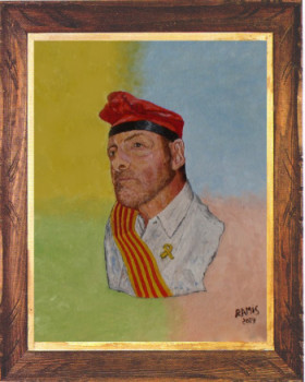 Œuvre contemporaine nommée « ARTISTE PEINTRE PHOTOGRAPHE AUTEUR AUTODIDACTE CATALAN.    Autoportrait en Président des Catalans. », Réalisée par EMILE RAMIS