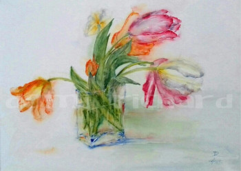 Œuvre contemporaine nommée « les tulipes », Réalisée par DOMINIQUE RICHARD