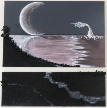 Œuvre contemporaine nommée « Cheminements lunaires - 4 », Réalisée par MILEG