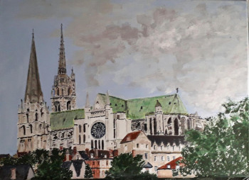Œuvre contemporaine nommée « Chartres la cathédrale », Réalisée par FRANCIS MICHOT