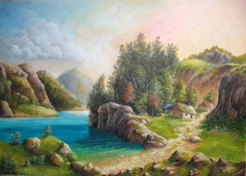Œuvre contemporaine nommée « Le lac », Réalisée par JEHIN GéRARD