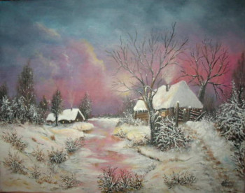 Œuvre contemporaine nommée « Soir d'hiver », Réalisée par JEHIN GéRARD
