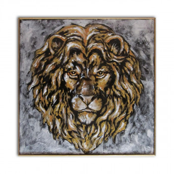 Œuvre contemporaine nommée « Lion or », Réalisée par VINADELLE