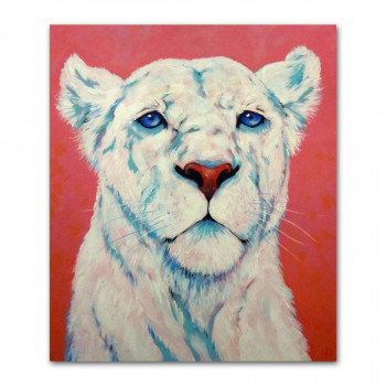 Œuvre contemporaine nommée « Lionne blanche », Réalisée par VINADELLE
