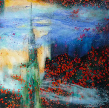 Œuvre contemporaine nommée « Cathédrale et géraniums », Réalisée par HéLèNE FUHS