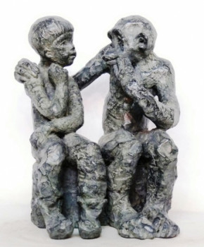 Œuvre contemporaine nommée « Dialogue », Réalisée par MARIE-THéRèSE TSALAPATANIS