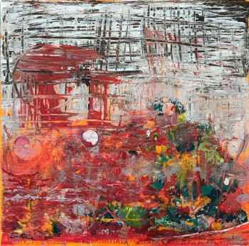 Œuvre contemporaine nommée « Peinture acrylique 3808 », Réalisée par ODILE LANOIX