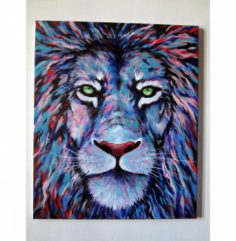 Œuvre contemporaine nommée « Lion tricolore », Réalisée par VINADELLE