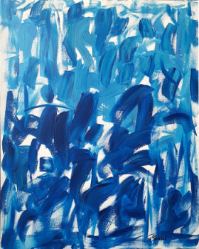 Œuvre contemporaine nommée « Just Blue », Réalisée par PATRICK JOOSTEN