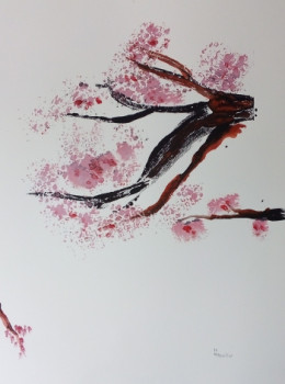 Œuvre contemporaine nommée « Kerezenn (cerisier) », Réalisée par JELVAN RABOUILLE