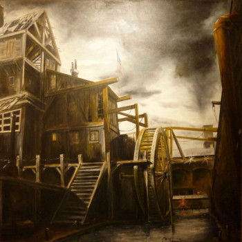 Œuvre contemporaine nommée « vieux moulin », Réalisée par MC KENZIE