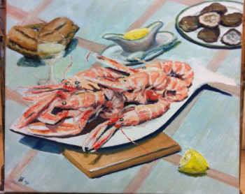 Œuvre contemporaine nommée « LES LANGOUSTINES », Réalisée par PHILIPPE NEGRE