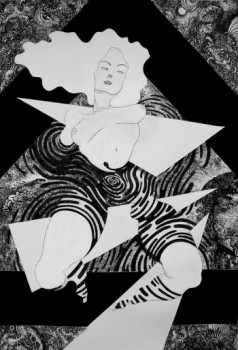 Œuvre contemporaine nommée « Venus en son bain de luxure », Réalisée par YANIS LOPEZ