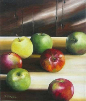 Œuvre contemporaine nommée « Les pommes », Réalisée par DOMINIQUE PINEAU