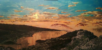 Œuvre contemporaine nommée « Feux de la St Jean depuis la tournette », Réalisée par SAVIG