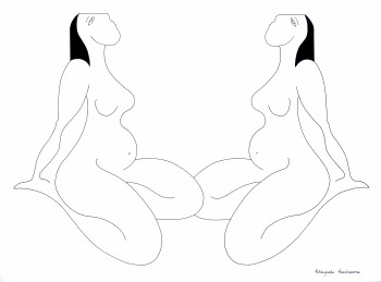 Œuvre contemporaine nommée « Les féminines », Réalisée par HILDEGARDE HANDSAEME