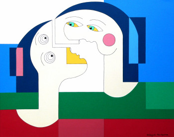 Œuvre contemporaine nommée « Flying Lovers », Réalisée par HILDEGARDE HANDSAEME