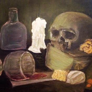Œuvre contemporaine nommée « Peinture à l'huile 3845 », Réalisée par LENA JOHNS