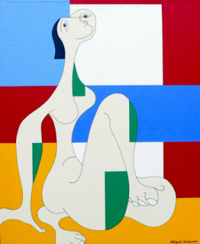 Œuvre contemporaine nommée « Message d'Espoir », Réalisée par HILDEGARDE HANDSAEME