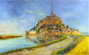 Œuvre contemporaine nommée « Mont Saint Michel », Réalisée par ADINA LOHMULLER
