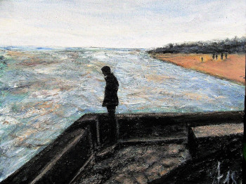 Œuvre contemporaine nommée « Lucien à Arromanches, Normandie  », Réalisée par NADIA VIGUIER