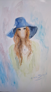 Œuvre contemporaine nommée « La fille au chapeau ... », Réalisée par CLAIRE BAUZET