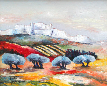 Œuvre contemporaine nommée « les baux de provence », Réalisée par PATRICK LEMIERE