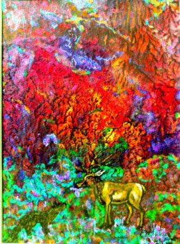 Œuvre contemporaine nommée « Les bois d'octobre. », Réalisée par MITRA SHAHKAR
