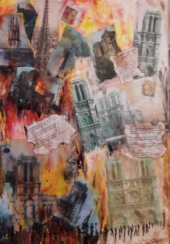 Œuvre contemporaine nommée « Notre Dame de PARIS », Réalisée par CHRISTIANE GUERRY