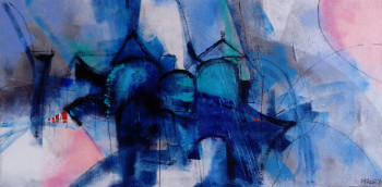 Œuvre contemporaine nommée « ENCORE BLEU CE MATIN », Réalisée par MIREILLE MAURY