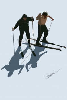 Œuvre contemporaine nommée « {"fr":"ski jam"} », Réalisée par ROLAND BOUVIER
