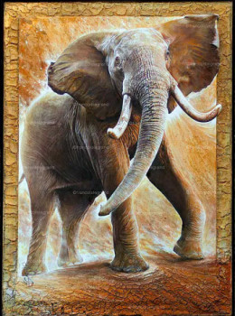 Œuvre contemporaine nommée « Eléphant d'Afrique », Réalisée par FRANçOIS LEGRAND 05