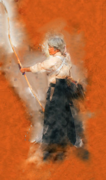 Œuvre contemporaine nommée « Japanese archer », Réalisée par ROLAND BOUVIER