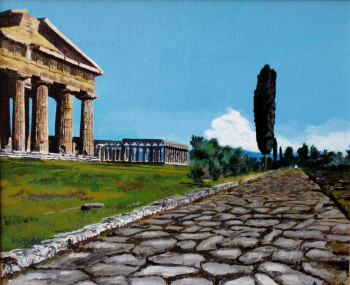 Œuvre contemporaine nommée « Paestum.   acrylique », Réalisée par ANDRé FEODOROFF