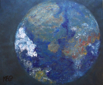 Œuvre contemporaine nommée « la planète terre d'aujourd'hui », Réalisée par   MARIA  COUTINHO   /  MARIA  C.