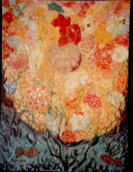 Œuvre contemporaine nommée « bouquet aquarium. », Réalisée par MITRA SHAHKAR