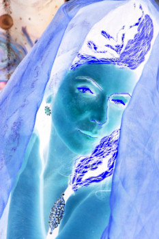 Œuvre contemporaine nommée « Blue mood. », Réalisée par MITRA SHAHKAR