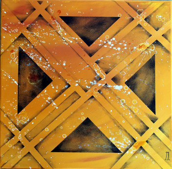Œuvre contemporaine nommée « grid », Réalisée par AQUARELLEMENT VOTRE