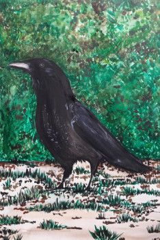 Œuvre contemporaine nommée « The raven », Réalisée par HERMIONE