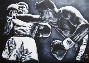 Œuvre contemporaine nommée « Les boxeurs », Réalisée par BRUNO LEMASSON