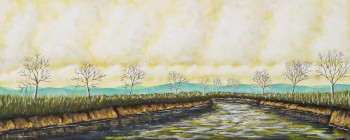 Œuvre contemporaine nommée « Le canal endormi », Réalisée par BRUNO LEMASSON
